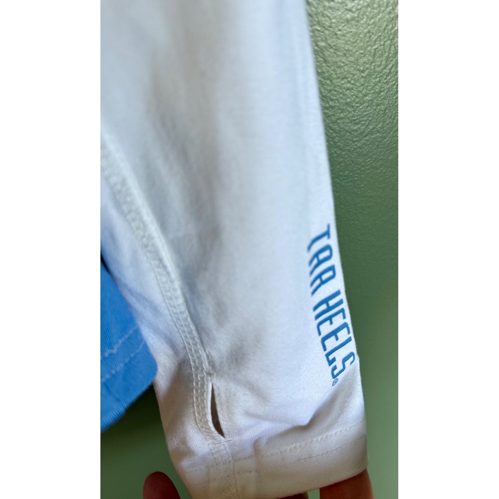 UNC Tar Heels Womens Quarter Zip Pullover White Blue Medium NCAA - Picture 5 of 9